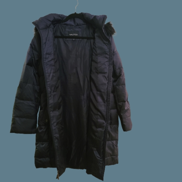 NAUTICA Navy Down Feather Puffer Jacket - Picture 2 of 4